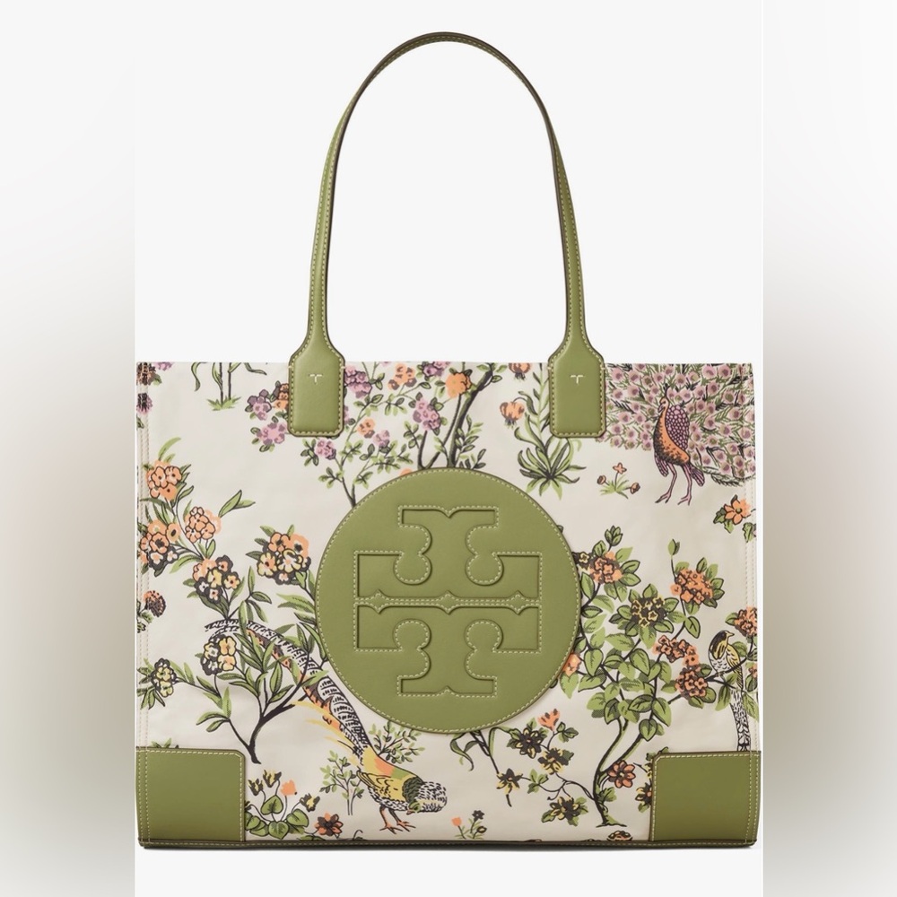 NWT: Tory Burch “winter sage” Ella Tote Bag